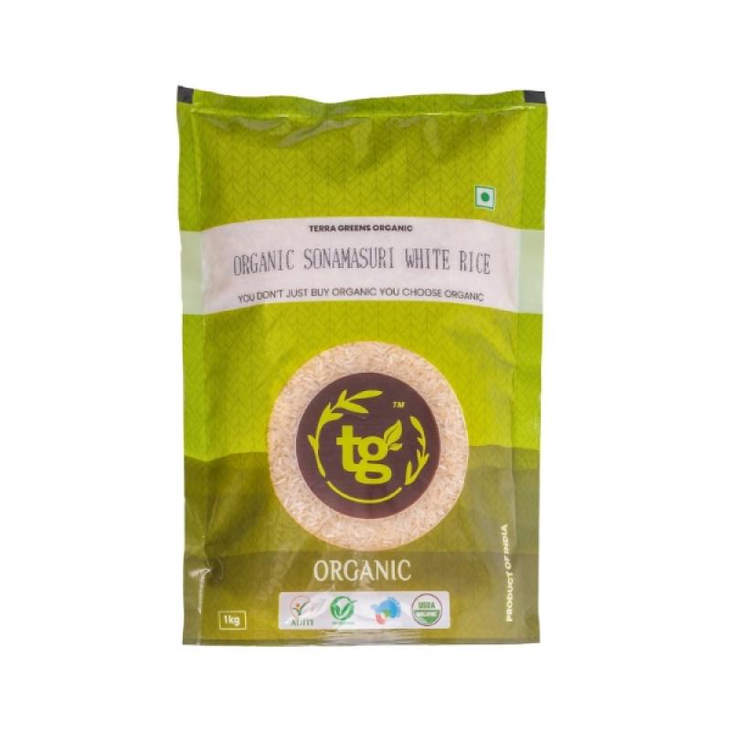 Organic Sonamasuri White Rice (Unpolished)