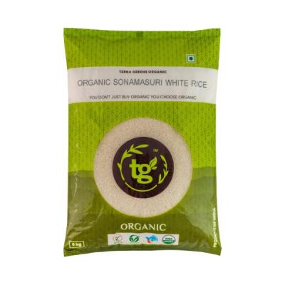 Organic Sonamasuri White Rice (Unpolished)