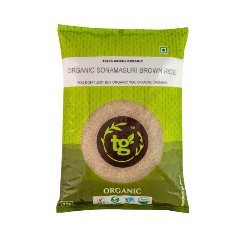 Organic Sonamasuri Brown Rice (Unpolished)