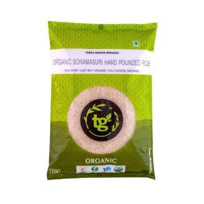 Organic Sonamasuri Hand pounded Rice (Unpolished)